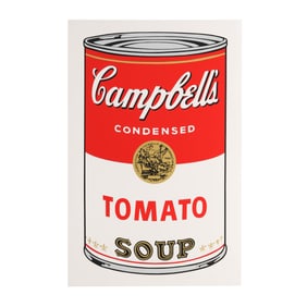 after Andy Warhol (American, 1928-1987),  Campbell's Tomato Soup , Sunday B. Morning