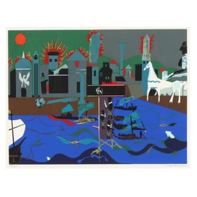 Romare Bearden (American, 1911-1988),  Fall of Troy