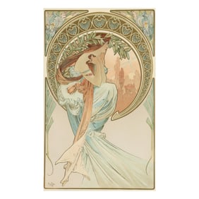 Alphonse Mucha (Czech, 1860-1939),  The Arts, Poetry