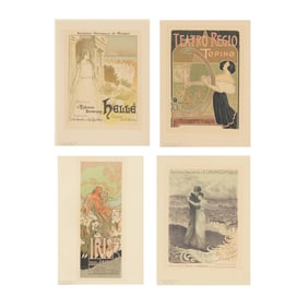 Four Framed Lithographic Plates from  Les Maîtres de l'Affiche