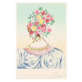 Salvador Dali (Spanish, 1904-1989),  The Flowering of Inspiration (Gala en Fleurs)