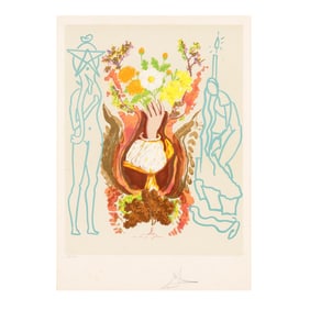 Salvador Dali (Spanish, 1904-1989),  Renaissance: Tarot, One of Coins