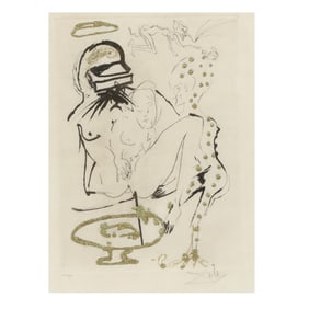 Salvador Dali (Spanish, 1904-1989),  Deux aux Camélias (Duel with Camelias)