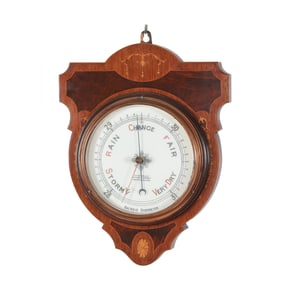 Edwardian Inlaid Aneroid Barometer