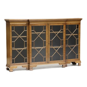 Edwardian Mahogany Breakfront Bookcase