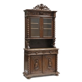 Continental Carved Oak Court Cupboard