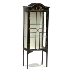 Vintage Chinoiserie Decorated Diminutive Vitrine