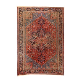 Semi-Antique Heriz Room Size Carpet