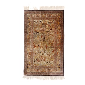 Persian Silk Figural Area Rug