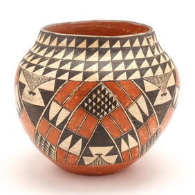 Vintage Signed Acoma Pueblo Pottery Olla