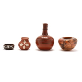 Four Southwestern Native American Pottery Vessels