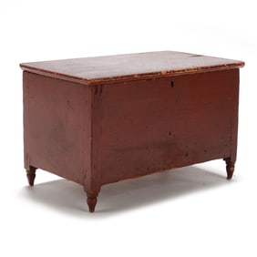 Late Federal Child's Painted Pine Blanket Chest