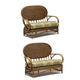 Pennsylvania House, Pair of Wicker Settees