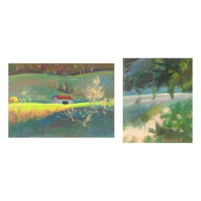 Ryan Russell (American), Soft Reflection and Enfield Barn (two works)