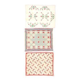 Three Vintage Pieced Quilts