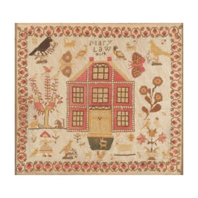 Mary Law's 19th-Century Framed Needlework Sampler