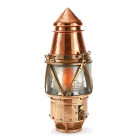 Large Brass and Copper Marine Beacon Light