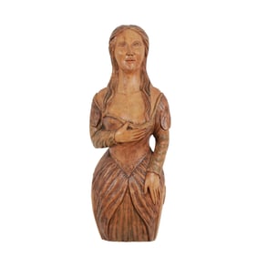Figurehead Wood Carving of a Maiden