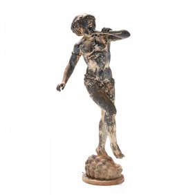 A Large Renaissance Style Bronze Bacchanalian Fountain Statue