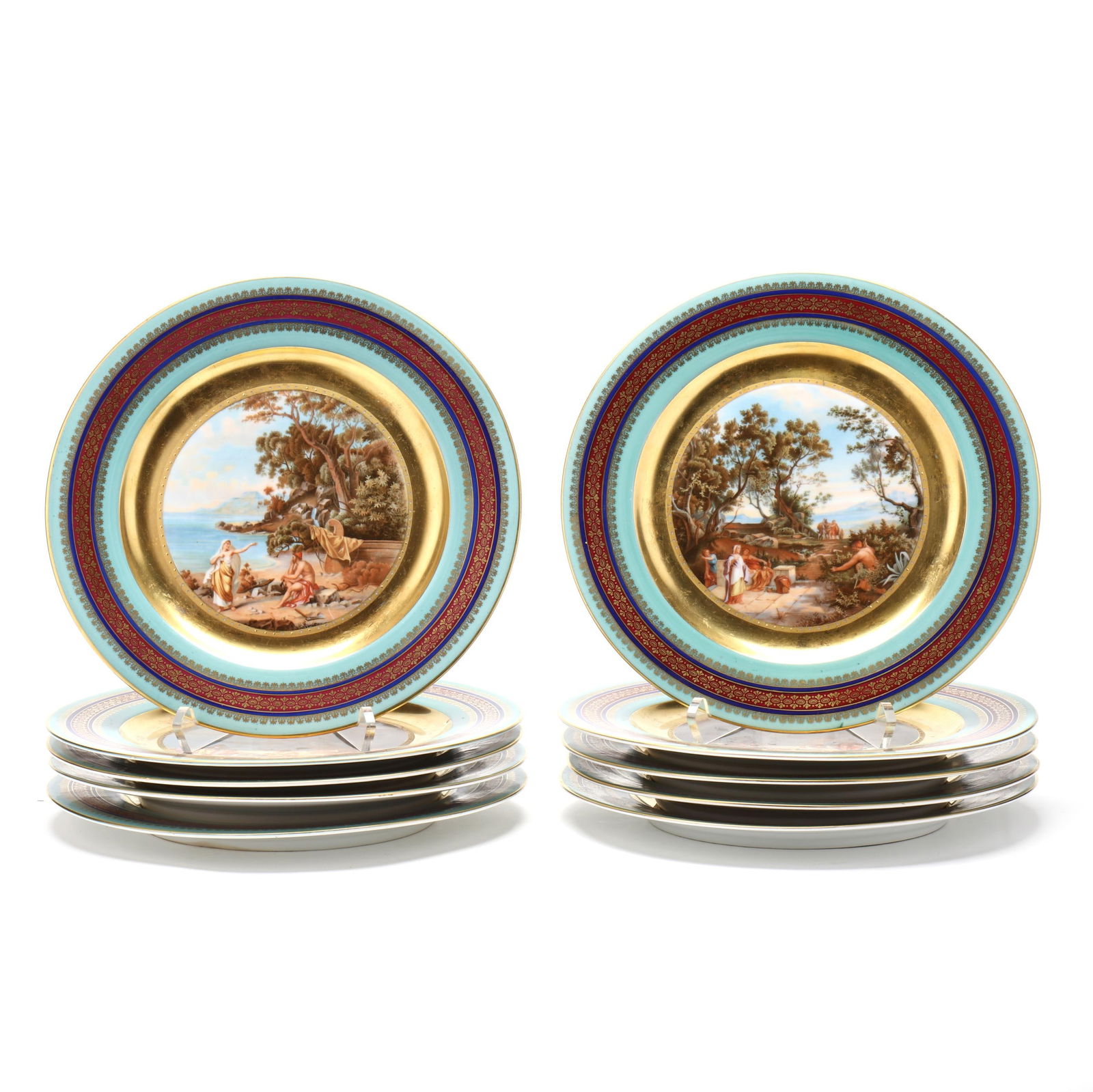 Royal Vienna, Ten Cabinet Plates with Scenes from the Odyssey (1 of 10)