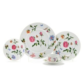 Set of Ceralene Mon Jardin Limoges Porcelain Dinnerware