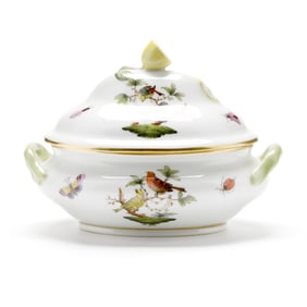 Herend, Rothschild Bird Miniature Porcelain Lidded Tureen