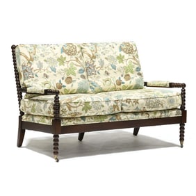 Wesley Hall, English Style Bobbin Double-Seat Sofa