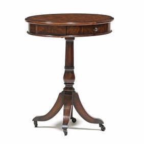 Theodore Alexander, Figured Mahogany One Drawer Stand
