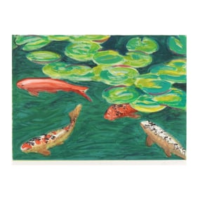 An Artist Signed Monoprint, Koi Variation II