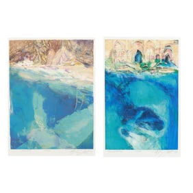 American School (Late 20th Century), Pair of Ocean Scene Prints