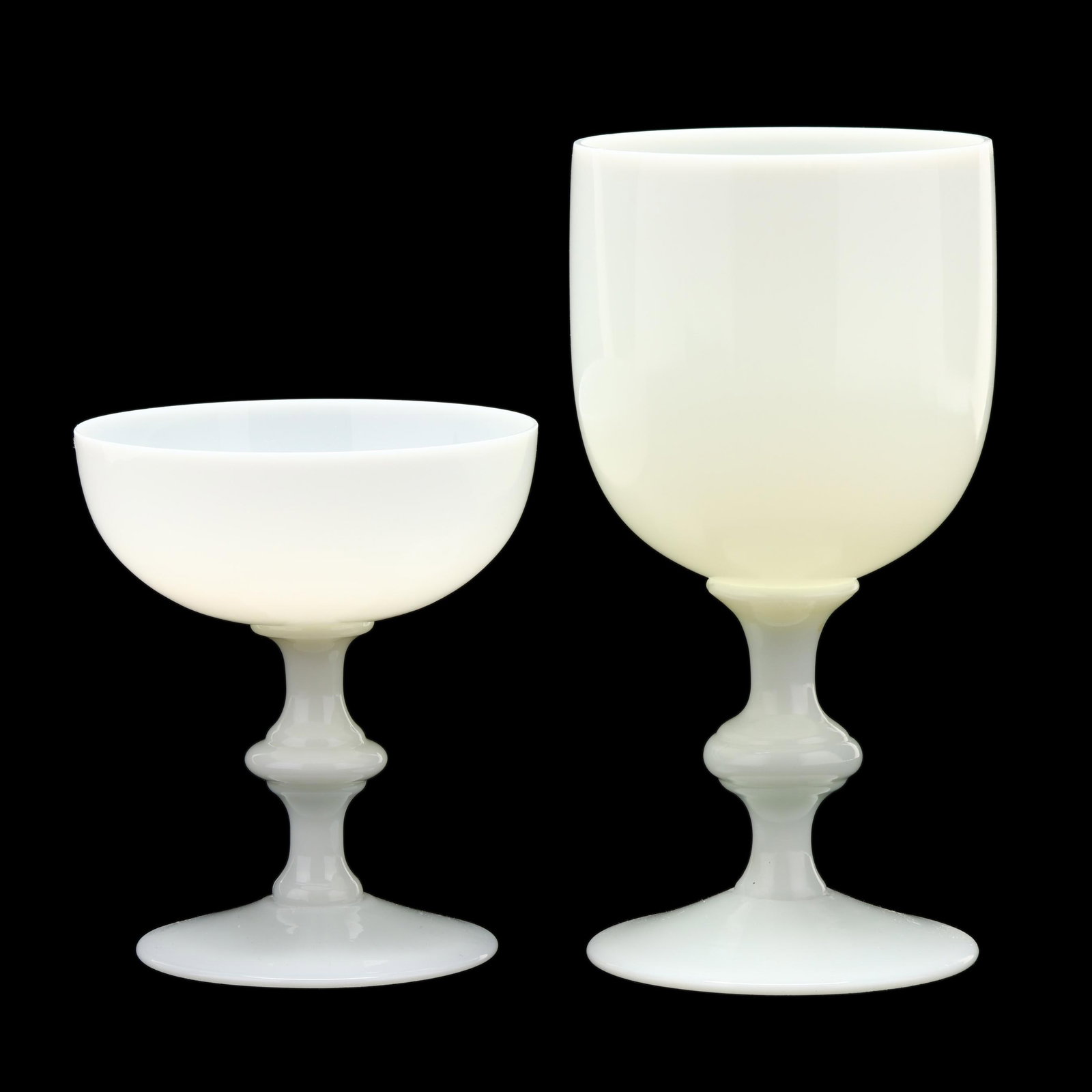 Attributed Carlo Moretti, Set of (16) Opaline Glasses (1 of 5)