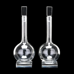 Edwin W. Fuerst (American, 1903-1988), Pair of Knickerbocker Glass Decanters