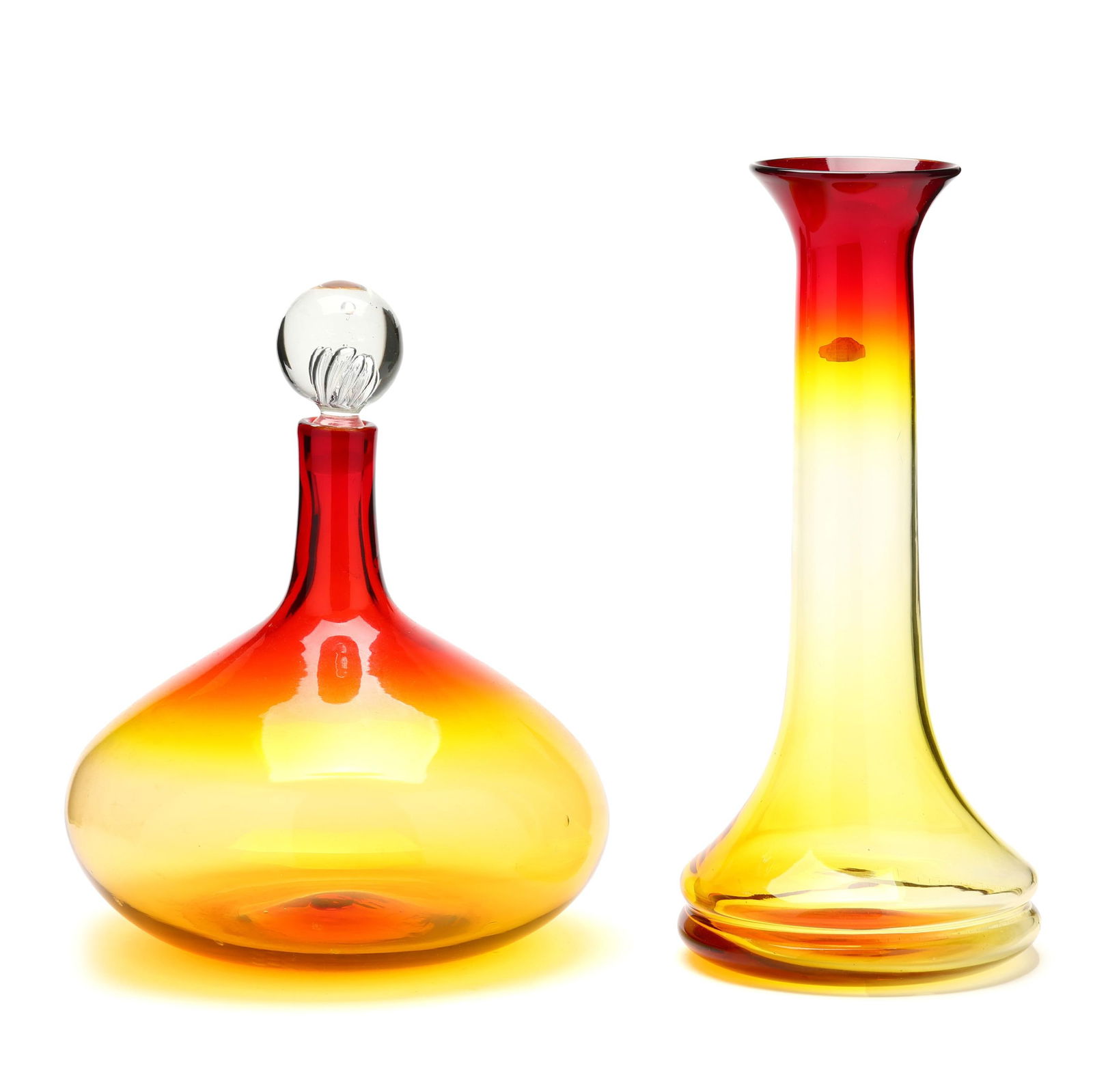 Two Large Blenko Amberina Glass Vessels (1 of 7)