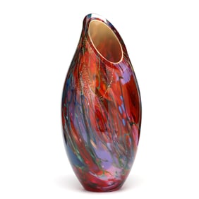 Tim Lazer, Large Art Glass Vase