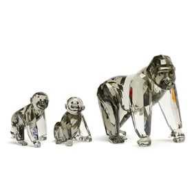 Swarovski Crystal "Endangered Wildlife" Gorilla Family