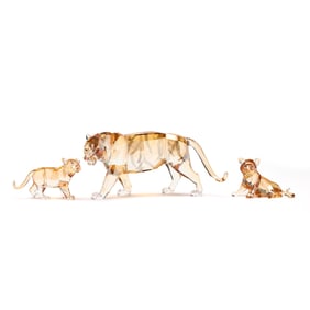 Swarovski Crystal "Endangered Wildlife" Tiger Family
