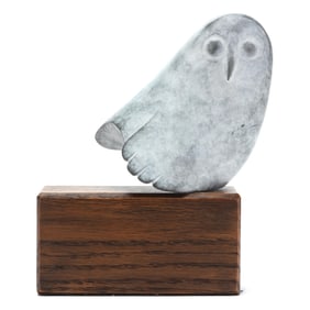 Charles Allmond (American, 1931-2019), Small Bronze Owl Sculpture