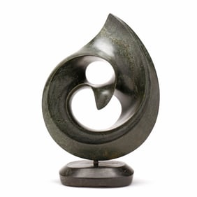 Marvel Dirau (Zimbabwean, b. 1971), Abstract Carved Serpentine Sculpture