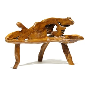 Natural Root-Wood Bench