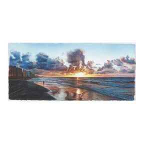 David L. Stickel (NC), A Walk on the Beach at Sunset