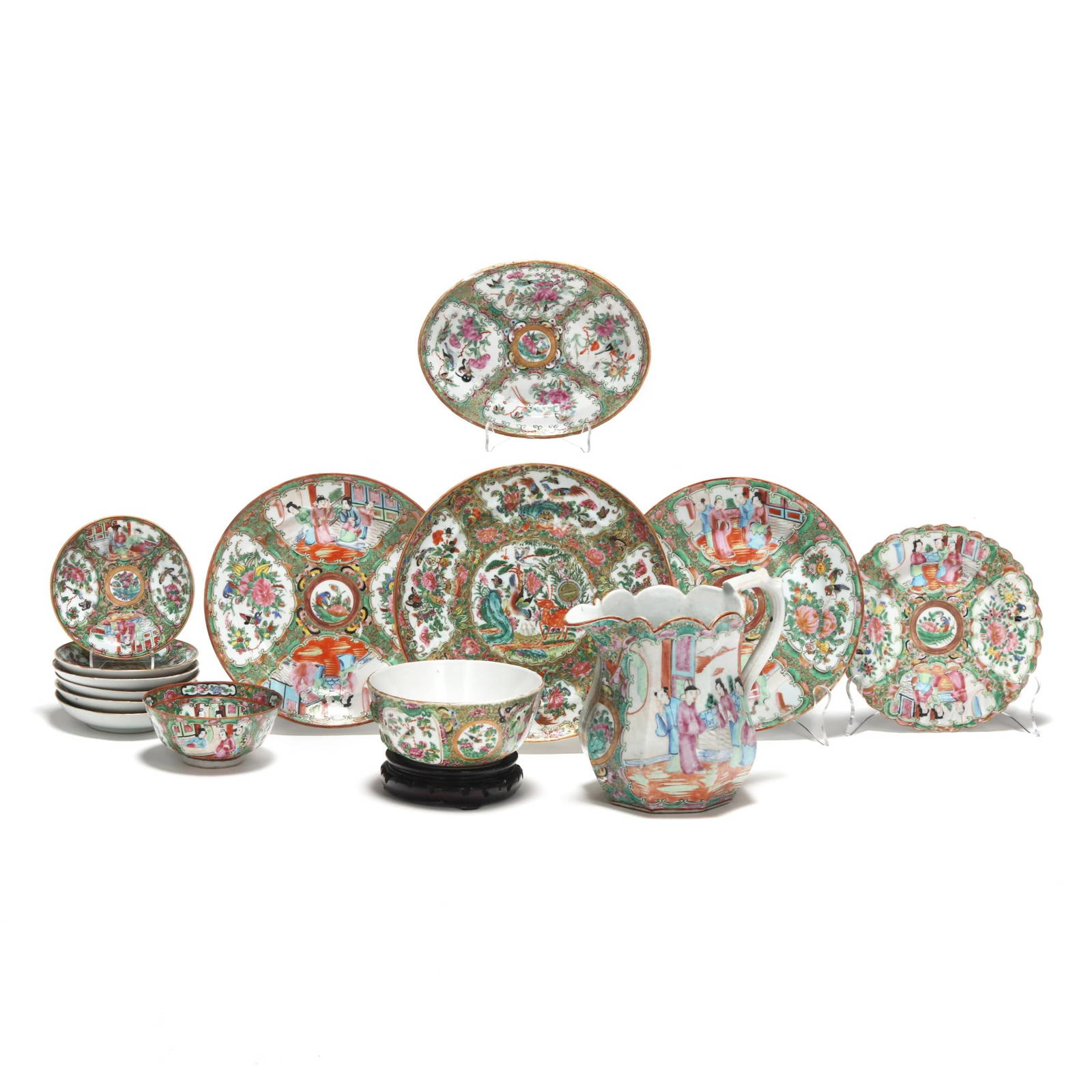 A Large Group of Chinese Export Famille Rose Porcelain
