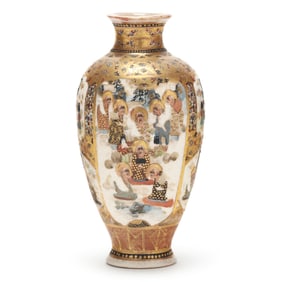 A Japanese Satsuma Cabinet Vase