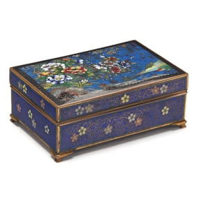 A Japanese Cloisonne Lidded Box