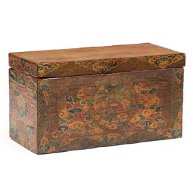 Tibetan Lacquered Trunk with Dragon
