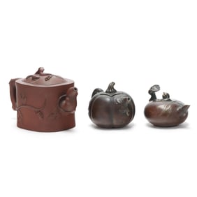 Three Asian Teapots