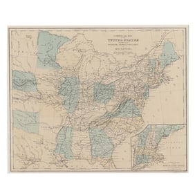 Warren's Railroad Map of the United States
