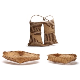 Three Southeast Native American Basketry Items