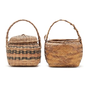 Two Native American Woven Baskets