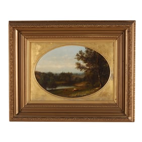 Julie Hart Beers (American, 1835-1913), Pastoral Landscape with Cattle