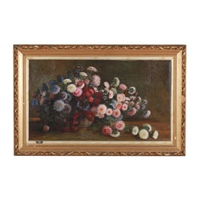 George Eastman Cook (American, 1867-1930), Large Still Life of Flowers